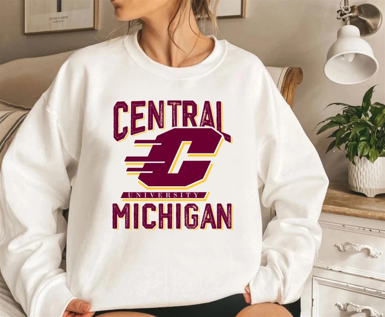 90S Central Michigan University Cmu Sweatshirt Hoodie Shirt, Retro Cmu Apparel