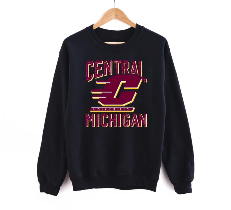 90S Central Michigan University Cmu Sweatshirt Hoodie Shirt, Retro Cmu Apparel - Image 2