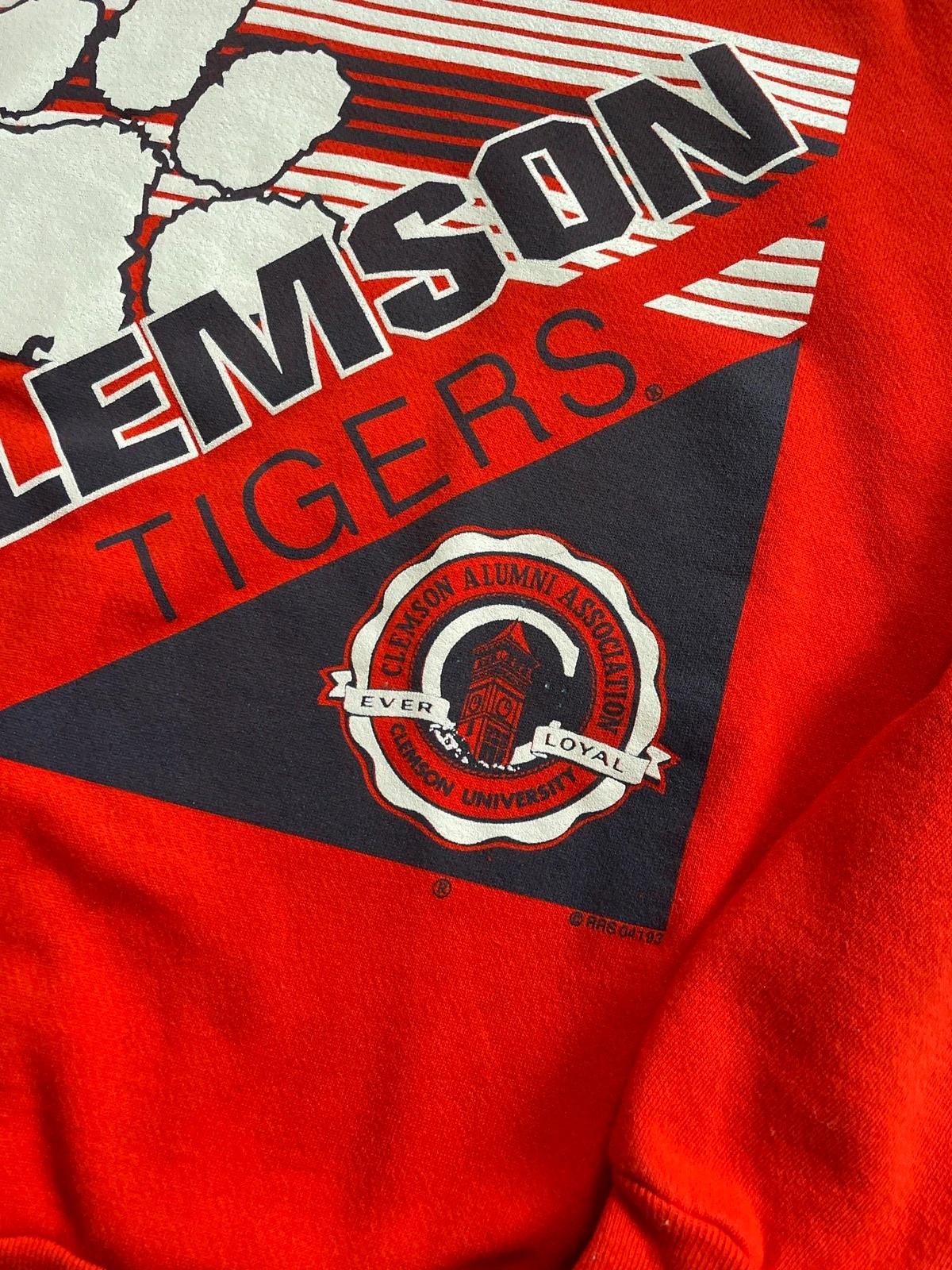 90S Clemson Tigers University Sweater Vintage Style Full Size T-Shirt & Hoodie - Image 3