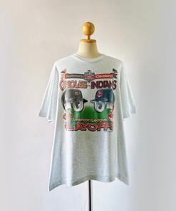 90S Cleveland Indians Vs Baltimore Orioles Mlb Baseball Tee