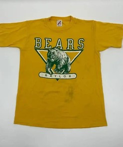 90S Gold Baylor Bears Single Stitch T-Shirt Sweatshirt Hoodie American Football Gifts Lover