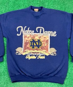 90S Notre Dame Fightin Irish T-Shirt Sweatshirt American Football Sweatshirt Sports Gifts