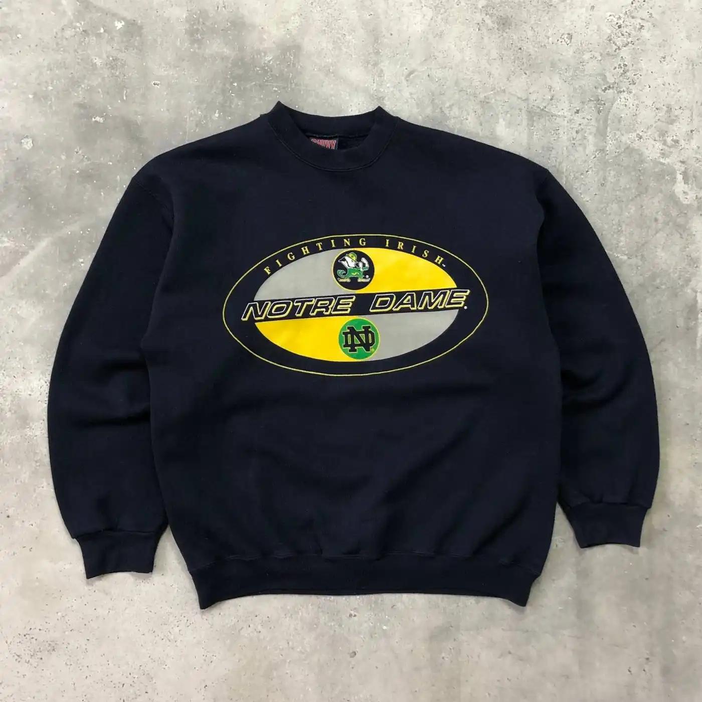 90S Notre Dame Fighting Irish Ncaa T-Shirt Sweatshirt American Football Sweatshirt Sports Gifts