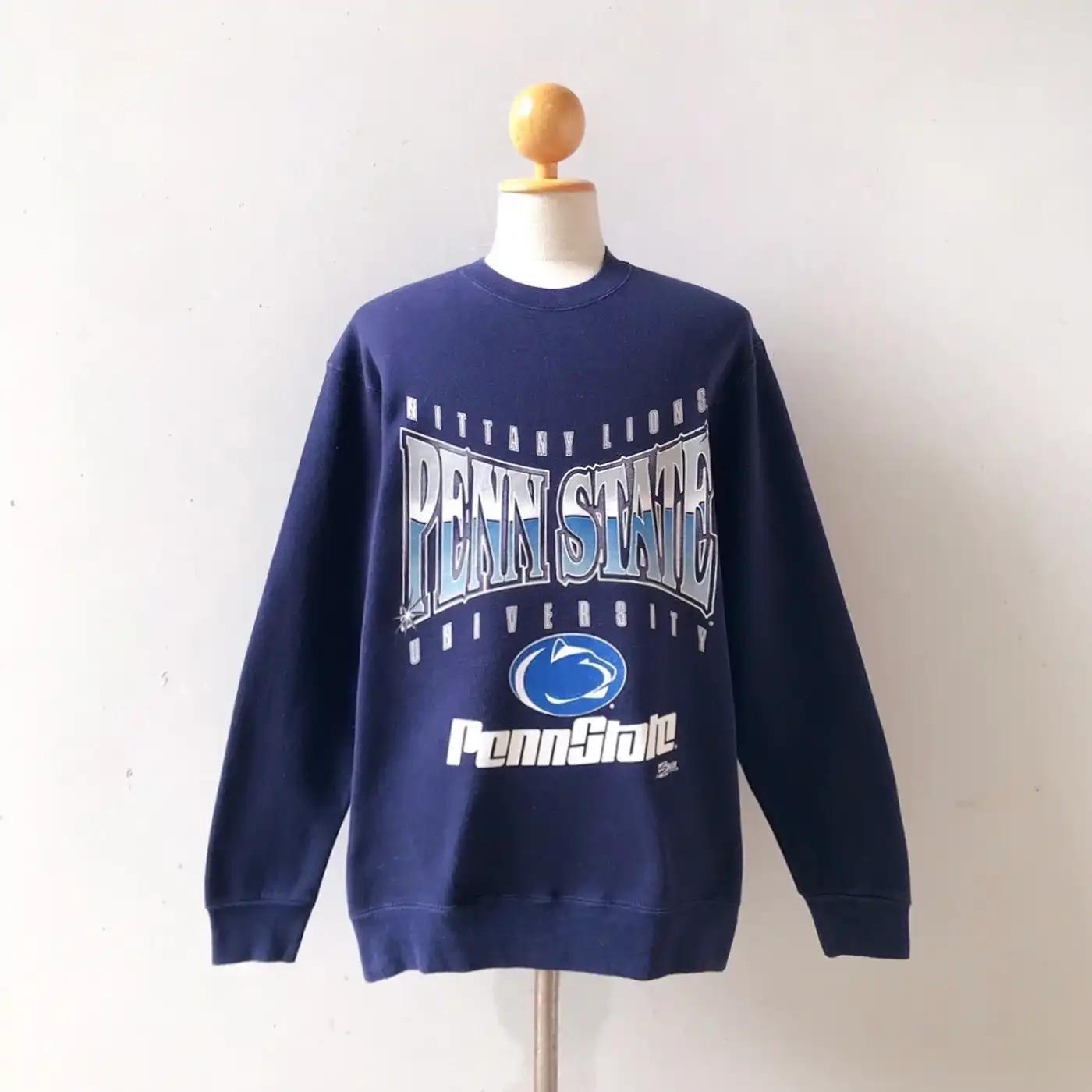 90S Penn State University Psu T-Shirt Sweatshirt Pullover Hoodie Reprinted Full Color Full Size