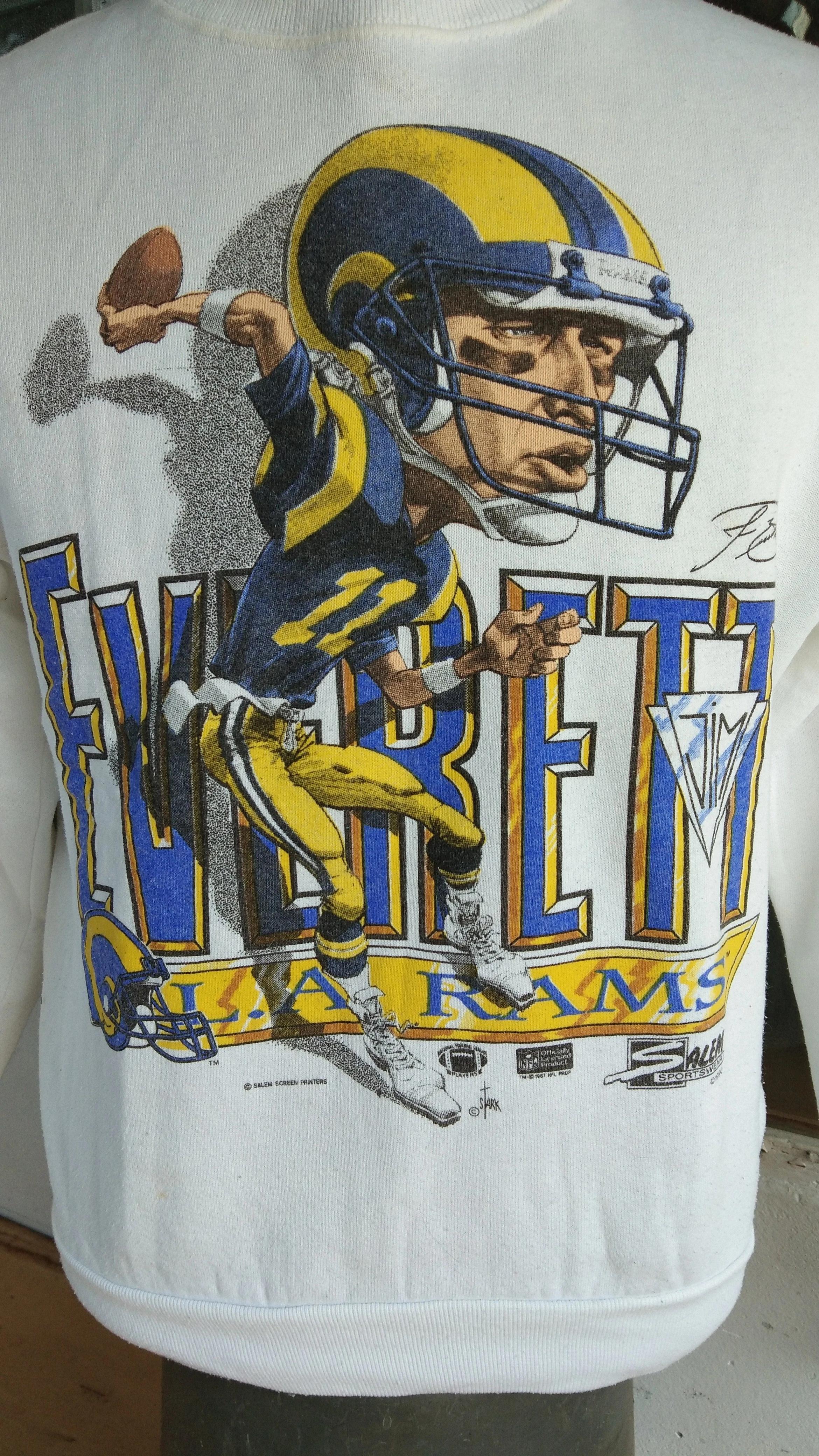 90s Jim Everett L. A Rams NFL Sweatshirt T-shirt Ideal Gift for NFL Fans - Image 2