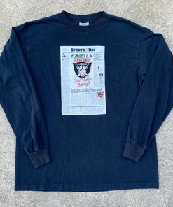 90s Oakland Raiders NFL Newspaper Sweatshirt T-shirt Ideal Gift for NFL Fans