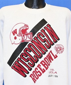 90s Wisconsin Badgers 1994 Rose Bowl College Football Sweatshirt - UCLA NCAA Apparel