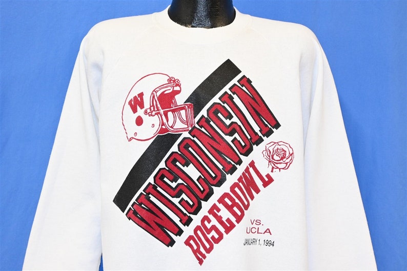 90s Wisconsin Badgers 1994 Rose Bowl College Football Sweatshirt - UCLA NCAA Apparel