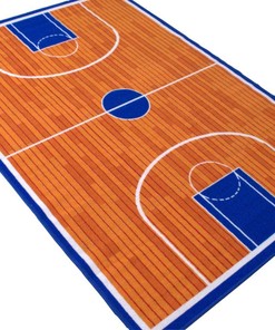 A 3D Basketball with Flame Print Printed Rugs Art Carnival Rubber Backing Living Room Floor Mats Rectangle Area Rug