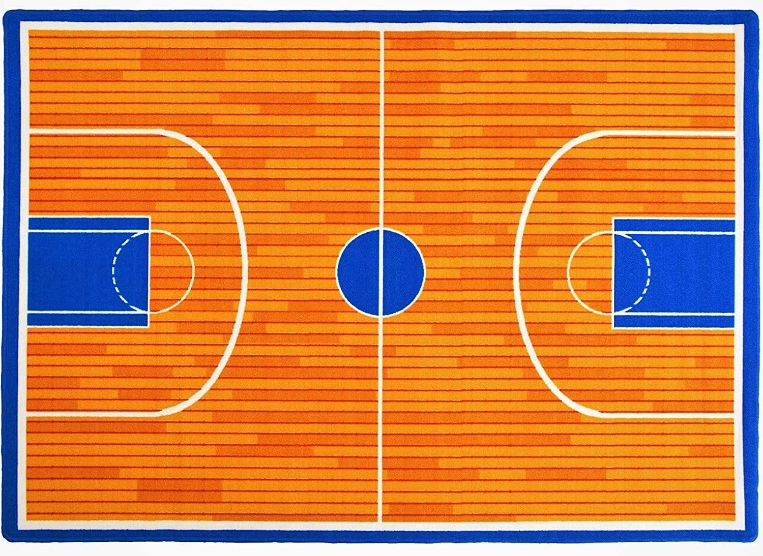 A 3D Basketball with Flame Print Printed Rugs Art Carnival Rubber Backing Living Room Floor Mats Rectangle Area Rug - Image 2