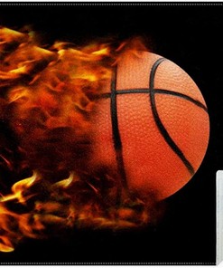 A Modern Twist to Your Living Room or Bedroom - Basketball and American Flag Washable Carpet Indoor or Outdoor Rug