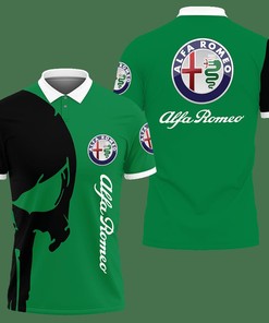 A Natural in Green: 3D Printed Alfa Romeo Ttt-Hl Polo Shirt Ver 1 with Breathable Fabric Design