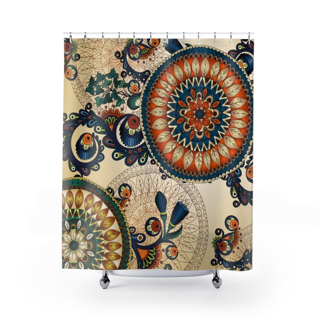 A New Home Gift of a Unique Shower Curtain for a Bathroom Makeover - Must-Have Bath Accessories Included