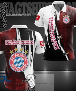 A Timeless Look with Bayern Munich's White and Brown Polo Shirt.