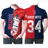 A Tribute to David Ortiz: 34 Legend Player Mlb Baseball Team 3D Designed All Over Print Polo Shirt.