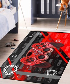ANGELWARDROBE 3D Blue Gamepad Controller Area Rug for Boys Floor Decor