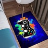 ANGELWARDROBE 3D Gamepad Controller Blue Boys Floor Rugs for Game Player Living Room Mat Home Decor Sofa Floor Rug