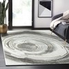 Abani Contemporary Style Grey & Gold Swirl Print Area Rug - Modern Living Room Carpet Rugs with Non-Shed Vortex Pattern