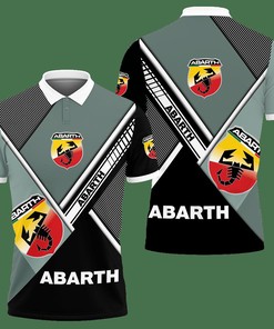 Abarth NCT-NH Polo Shirt Ver 2 (Grey) with 3D Printed Design