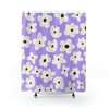 Abstract Art Modern Print Retro Shower Curtain - Funky Housewarming Gift Idea, Unique Housewarming Gift