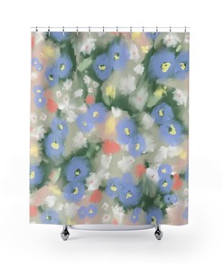 Abstract Art Print Shower Curtain for a Modern Bathroom