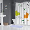 Abstract Art Shower Curtain, Minimalist Farmhouse Bathroom Decor, Boho Bath Art