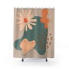 Abstract Art Shower Curtain for Boho Mid Century Modern Bathroom