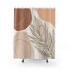 Abstract Boho Botanical Shower Curtain / Earthy Colors Bath Curtain / Modern Bathroom Design / New Home Gift