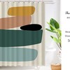 Abstract Boho Shower Curtain with Customizable Sizes and Colors