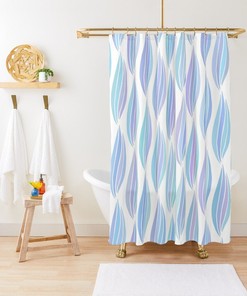 Abstract Floral Boho Shower Curtain - Featuring Eco-Friendly Material and Unique Design