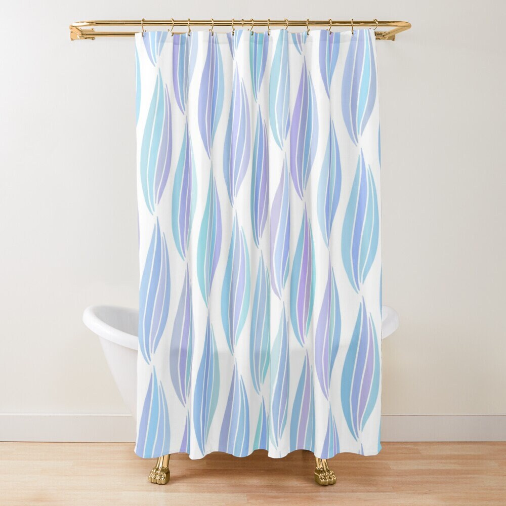 Abstract Floral Boho Shower Curtain - Featuring Eco-Friendly Material and Unique Design - Image 3