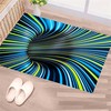 Abstract Geometric Optical Entrance Floor Mat with 3D Vortex Illusion Design, Perfect for Home Decor