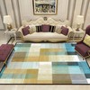 Abstract Geometric Seamless Stripes: Personalized Non-Slip Area Rug Collection with 70s Retro Vibe