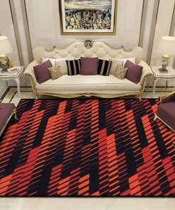 Abstract Geometric Stripes Area Rug Soft Non-Slip Carpet Floor Mat Runner for Living Room, Bedroom, and Kids Room