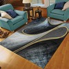 Abstract Geometry Art Area Rug with 3D Vortex Illusion - Perfect for Modern Home Decor