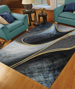 Abstract Geometry Art Area Rug with 3D Vortex Illusion - Perfect for Modern Home Decor