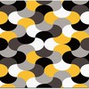 Abstract Middle Century Geometry Black Area Rugs - Geometric Gradient Easy Clean Soft Non-Skid Throw Rug
