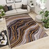 Abstract Mountain Gray and White Marble Area Rug - Durable Porch Mat with Fine Pile High Density