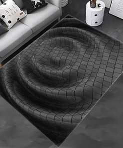 Abstract Optical Illusion Area Carpet - Unique Design for Living Room, Bedroom, and Entryway