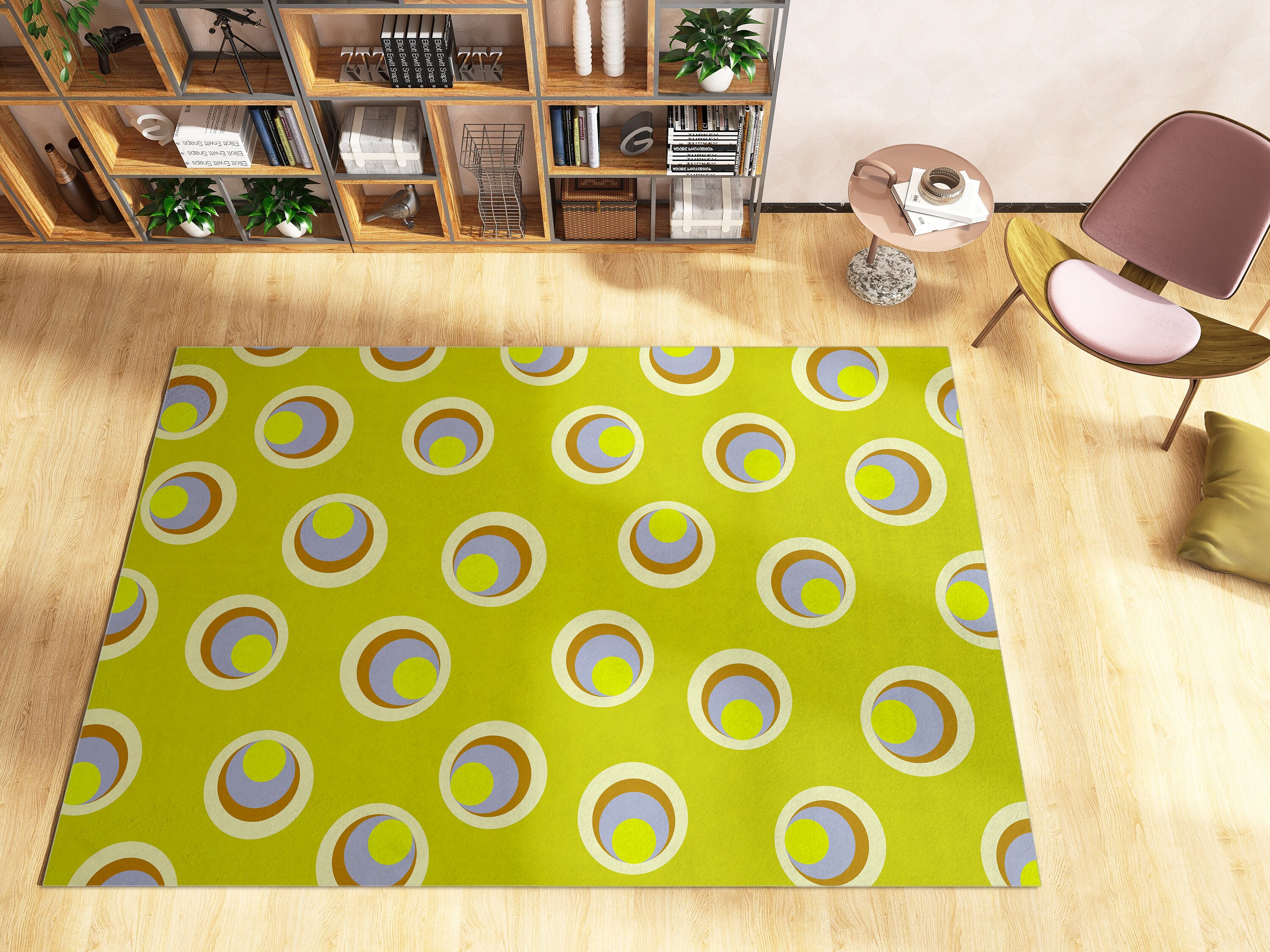 Abstract Personalized Area Rug for Modern Chic Living Room or Bedroom Decor - Image 3