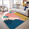 Abstract Pop Irregular Geometric Area Rugs - Indoor Non-Slip Kids Rugs for Personalized Living Room Home Décor