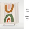 Abstract Rainbow Shower Curtain, Nordic Style Waterproof with Hooks, Washable, Custom Sizes Available