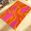 Abstract Rug with Personalized Name or Message for Modern Chic Living Room or Bedroom Decor