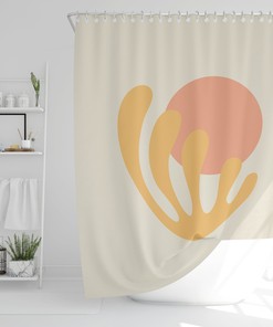 Abstract Vintage Patterns Boho Shower Curtain - Featuring Trendy and Eco-Friendly Design - Waterproof with Hooks!