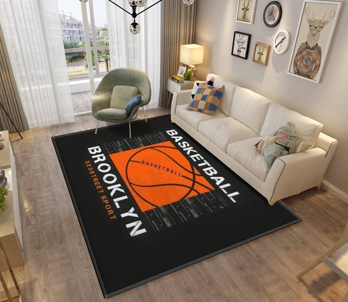 Add Brooklyn Style to Your Room with Personalized Brooklyn Basketball Graphic Print Area Rug - Image 2
