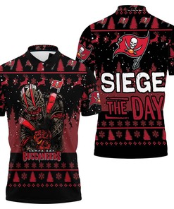 Add Fun To Your Holiday Attire with Tampa Bay Buccaneers Siege The Day Christmas 3D All Over Print Polo Shirt