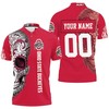 Add Personal Touch to Ohio State Buckeyes Sugar Skull Polo Shirt with All Over Print
