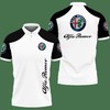 Add Personality in Black: 3D Printed Alfa Romeo NCT-LT Polo Shirt Ver 1 with All Over Print Design