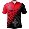 Add Some Celtic Flair to Your Look with the NCAA Ole Miss Rebels Red and Black Polo Shirt with Custom Text