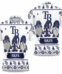 Add Some Cheer to Game Day with Tampa Bay Rays Christmas Gnomes on a 3D Polo Shirt with All-Over Print